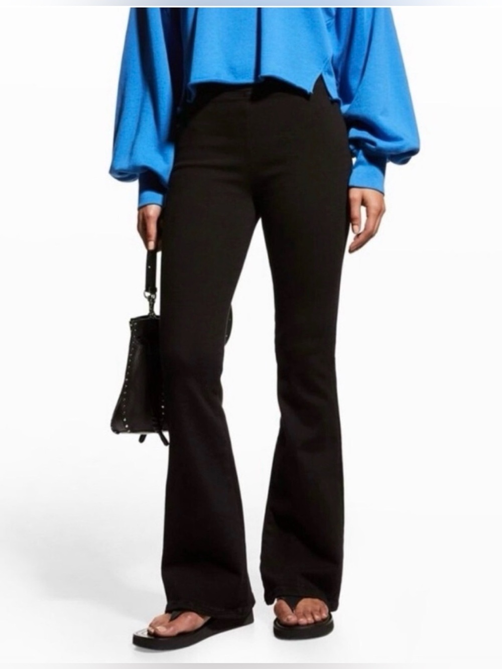 FRAME Denim Women's Black Stretch The Jetset Flare Jeans